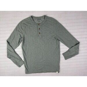 Grayers Size S Mens T Shirt Long Sleeve Gray Henley Stretch NWOT